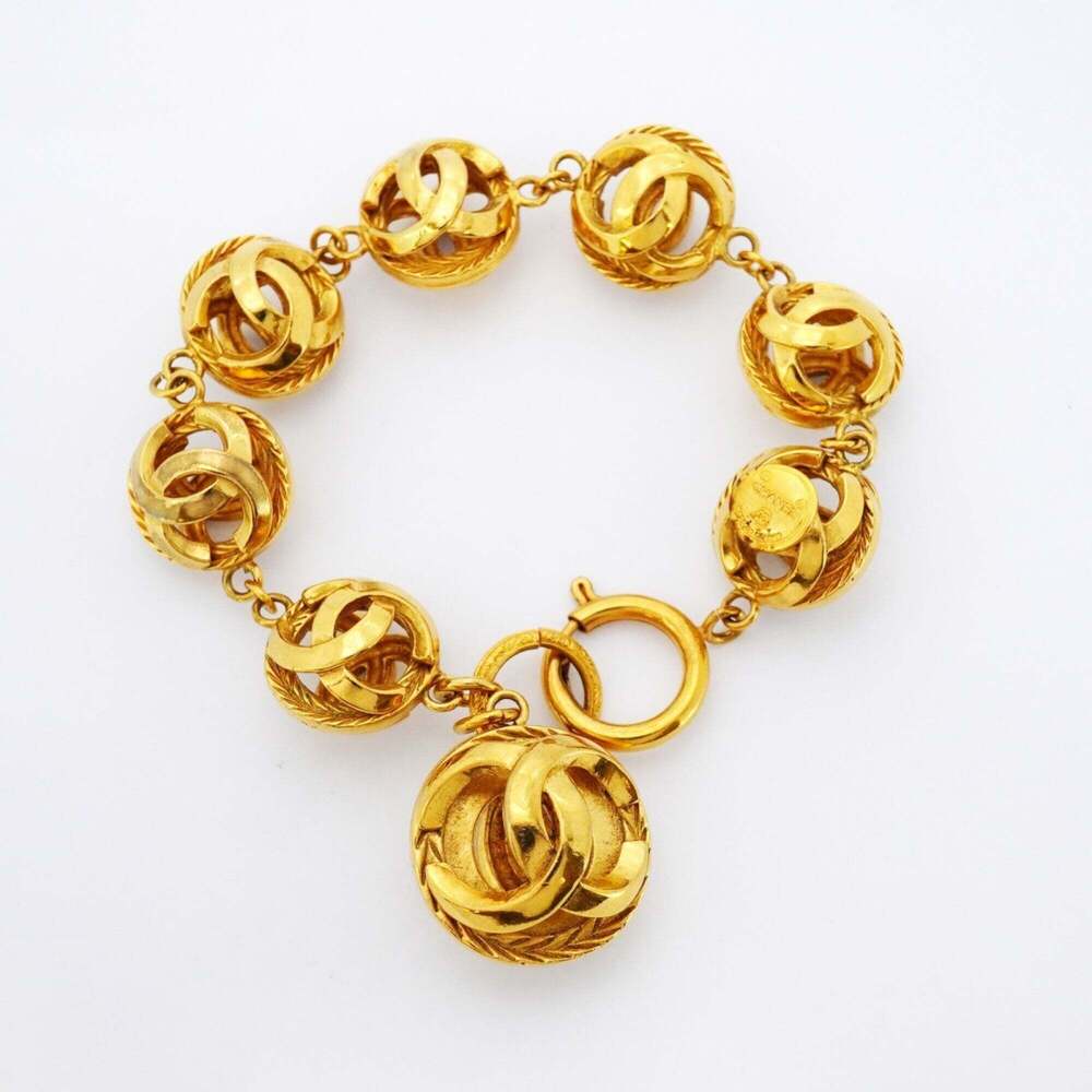 CHANEL Gold Logo Charm Bracelet - Picture 3 of 6